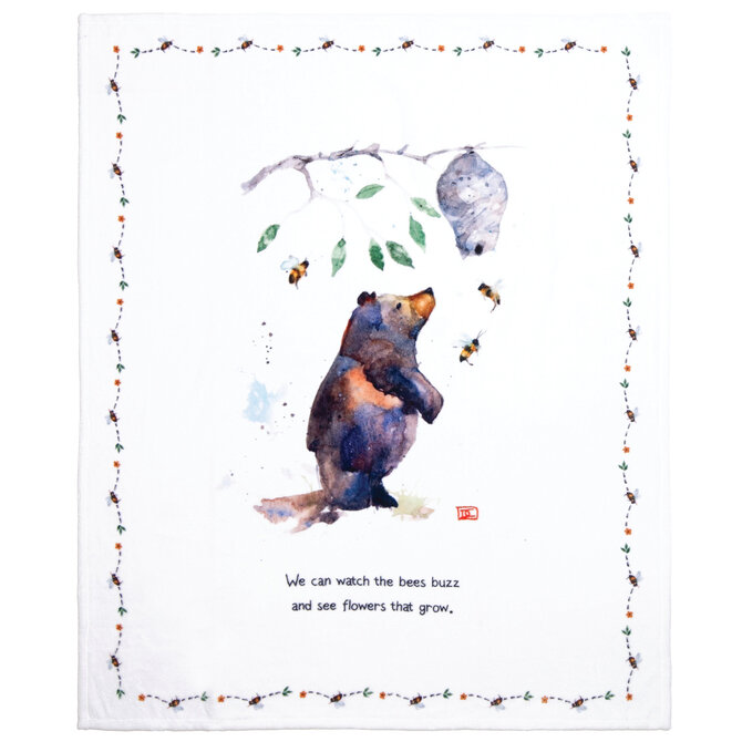 CARSTEN'S INC. Throw - Bear/Bees