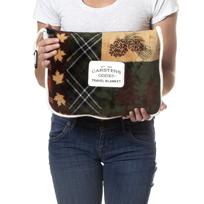 CARSTEN'S INC. Travel Blanket - Tree Plaid