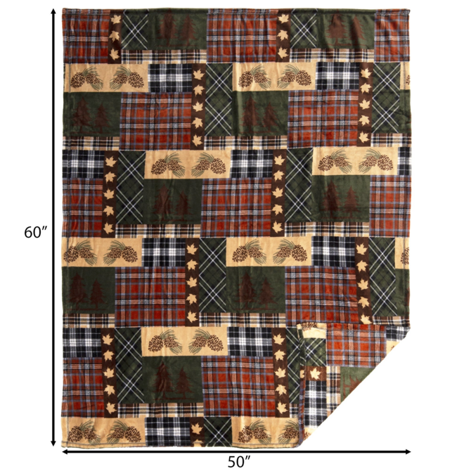 CARSTEN'S INC. Travel Blanket - Tree Plaid