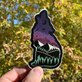 Atomicchild Llc Sticker - Howling Wolf Atomicchild Llc Sticker - Howling Wolf