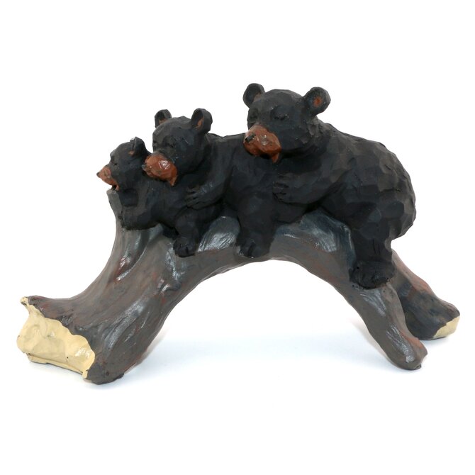 SLIFKA SALES COMPANY Bear Family on Log 4X6