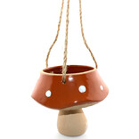 EVERGREEN ENTERPRISES Planter - Hanging Mushroom Orange