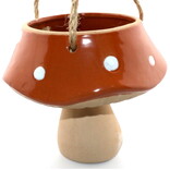 EVERGREEN ENTERPRISES Planter - Hanging Mushroom Orange