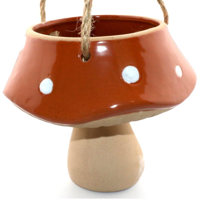 EVERGREEN ENTERPRISES Planter - Hanging Mushroom Orange