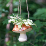 EVERGREEN ENTERPRISES Planter - Hanging Mushroom Orange
