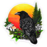 ABUNDANCE ILLUSTRATION Sticker - Raven/Sun ABUNDANCE ILLUSTRATION Sticker - Raven/Sun