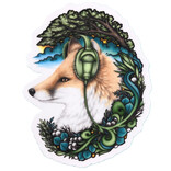 ABUNDANCE ILLUSTRATION Sticker - Fox and Music ABUNDANCE ILLUSTRATION Sticker - Fox and Music