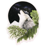 ABUNDANCE ILLUSTRATION Sticker - Howling Wolf ABUNDANCE ILLUSTRATION Sticker - Howling Wolf