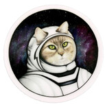 ABUNDANCE ILLUSTRATION Sticker - Space Cat ABUNDANCE ILLUSTRATION Sticker - Space Cat