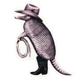 ABUNDANCE ILLUSTRATION Sticker - Armadillo Cowboy ABUNDANCE ILLUSTRATION Sticker - Armadillo Cowboy