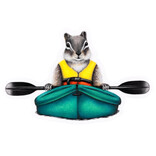 ABUNDANCE ILLUSTRATION Sticker - Chipmunk Canoe ABUNDANCE ILLUSTRATION Sticker - Chipmunk Canoe