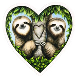 ABUNDANCE ILLUSTRATION Sticker - Sloth Heart