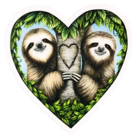 ABUNDANCE ILLUSTRATION Sticker - Sloth Heart