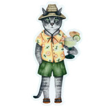 ABUNDANCE ILLUSTRATION Sticker - Margarita Cat