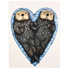 ABUNDANCE ILLUSTRATION Card - Otter Heart