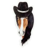 ABUNDANCE ILLUSTRATION Sticker - Horse in Cowgirl hat