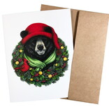 ABUNDANCE ILLUSTRATION Card - Wreath Bear