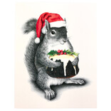 ABUNDANCE ILLUSTRATION Card - Santa Squirrel