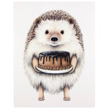 ABUNDANCE ILLUSTRATION Card - Hedgehog w/ Cake