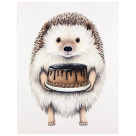 ABUNDANCE ILLUSTRATION Card - Hedgehog w/ Cake ABUNDANCE ILLUSTRATION Card - Hedgehog w/ Cake