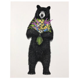 ABUNDANCE ILLUSTRATION Card - Flower Bear ABUNDANCE ILLUSTRATION Card - Flower Bear