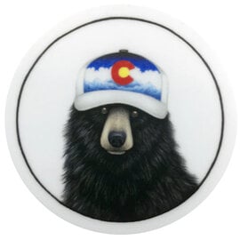 ABUNDANCE ILLUSTRATION Sticker - Colorado Hat Bear ABUNDANCE ILLUSTRATION Sticker - Colorado Hat Bear