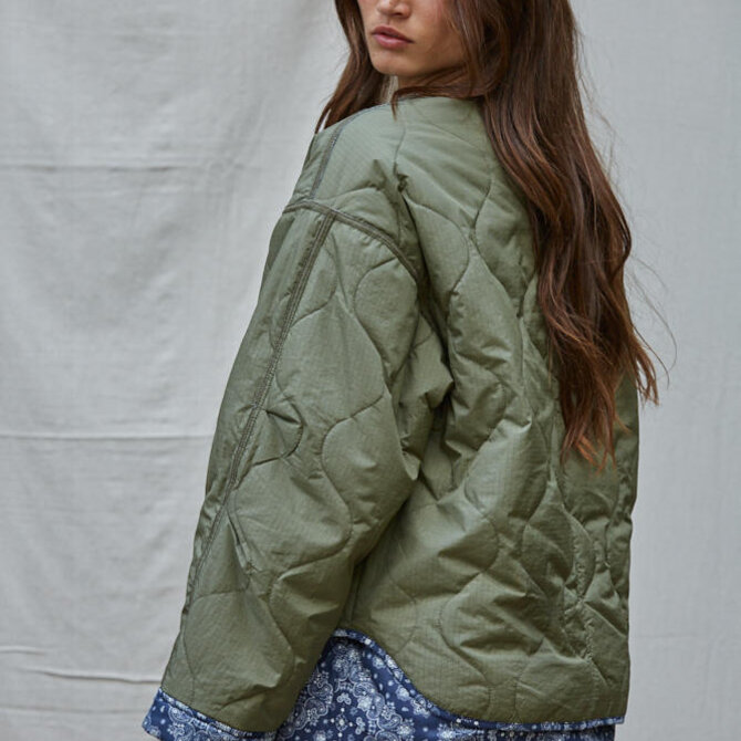 By Together Jacket - Quilt Contrast Piping