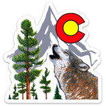 Blue Dog Vision Sticker - Wolf Blue Dog Vision Sticker - Wolf