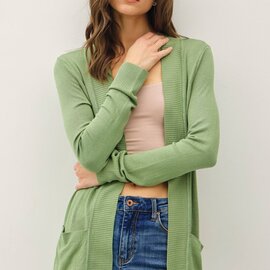 BE COOL Cardi - Open Front Knit