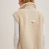 Blu Ivy Vest - Sherpa Mock Neck Button-Down Blu Ivy Vest - Sherpa Mock Neck Button-Down
