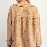 EASEL LOS ANGELES Top - Floral Print Thermal Wash EASEL LOS ANGELES Top - Floral Print Thermal Wash