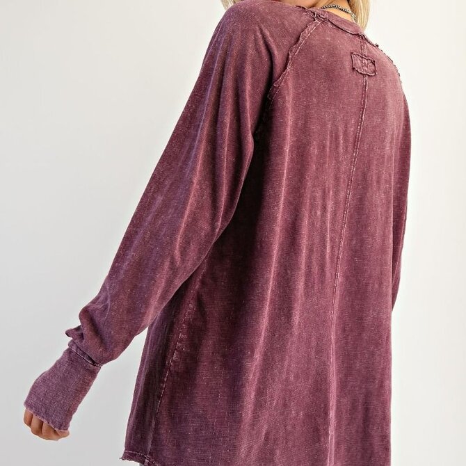 EASEL LOS ANGELES Tee - Swan Washed Cotton Long Sleeve