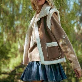 Klesis Vest - Suede/Sherpa Button Up Klesis Vest - Suede/Sherpa Button Up