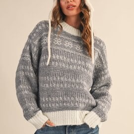 Klesis Sweater - Pattern Knit Contrast Klesis Sweater - Pattern Knit Contrast