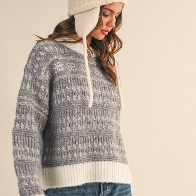 Klesis Sweater - Pattern Knit Contrast