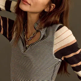 FREE PEOPLE Top - Avery Zip Up Long Sleeve FREE PEOPLE Top - Avery Zip Up Long Sleeve