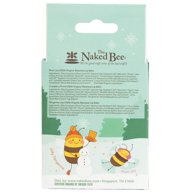 Naked Bee Lip Balm Set - Winter Wonderland