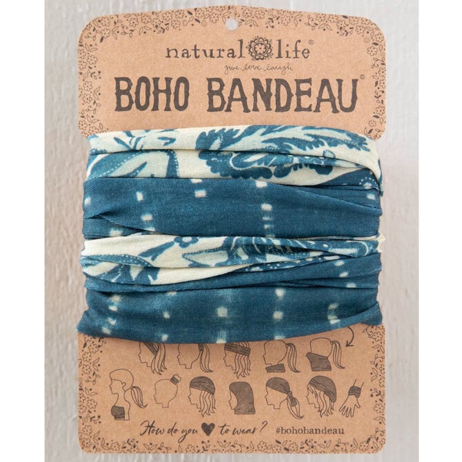Natural Life BOHO-INDIGO SHIBORI STRIPE
