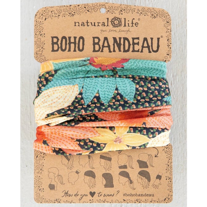 Natural Life BOHO-BLUE/CORAL/CRM FLORAL
