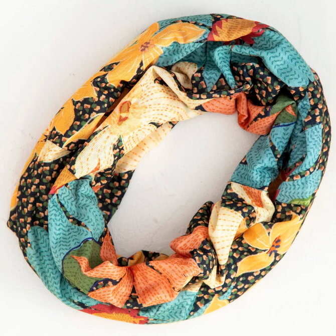 Natural Life Boho - Blue/Coral/Cream Floral