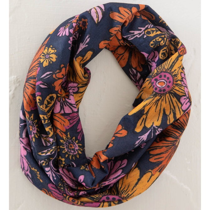 Natural Life BOHO-NAVY WHIMSICAL DAISIES