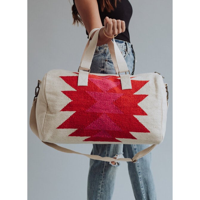 Panache Apparel Co. DUFFEL-WOVEN AZTEC