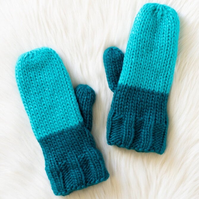 Panache Apparel Co. MITTEN-COLOR BLOCK KNIT