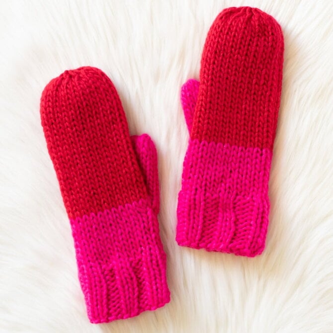 Panache Apparel Co. MITTEN-COLOR BLOCK KNIT