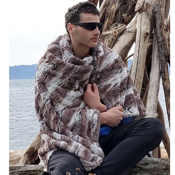 PANDEMONIUM Faux Throw Blanket - Birch