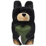 Rustic Woodworks Bear w/Fish Black 10"