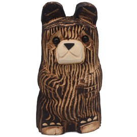 Rustic Woodworks Bear Sitting Brown 10"