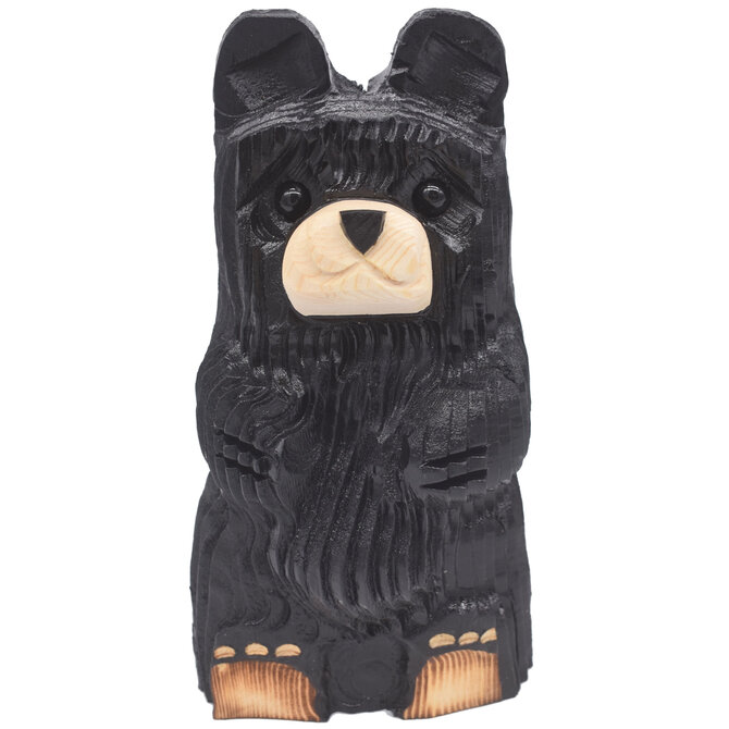 Rustic Woodworks BEAR SITTING BLK 10"
