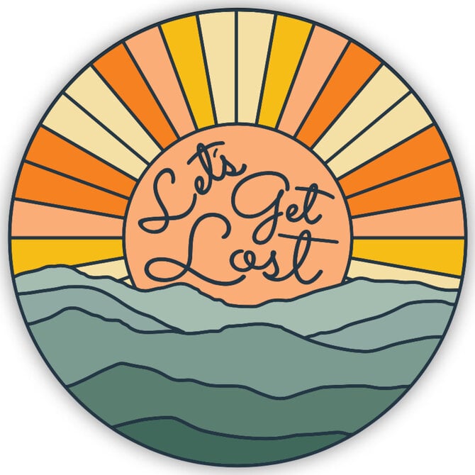 Snow Business Usa STKR-RND LETS GET LOST