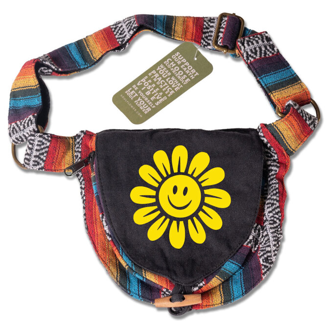 Soul Flower HIP BAG-HAPPY DAISY BLK